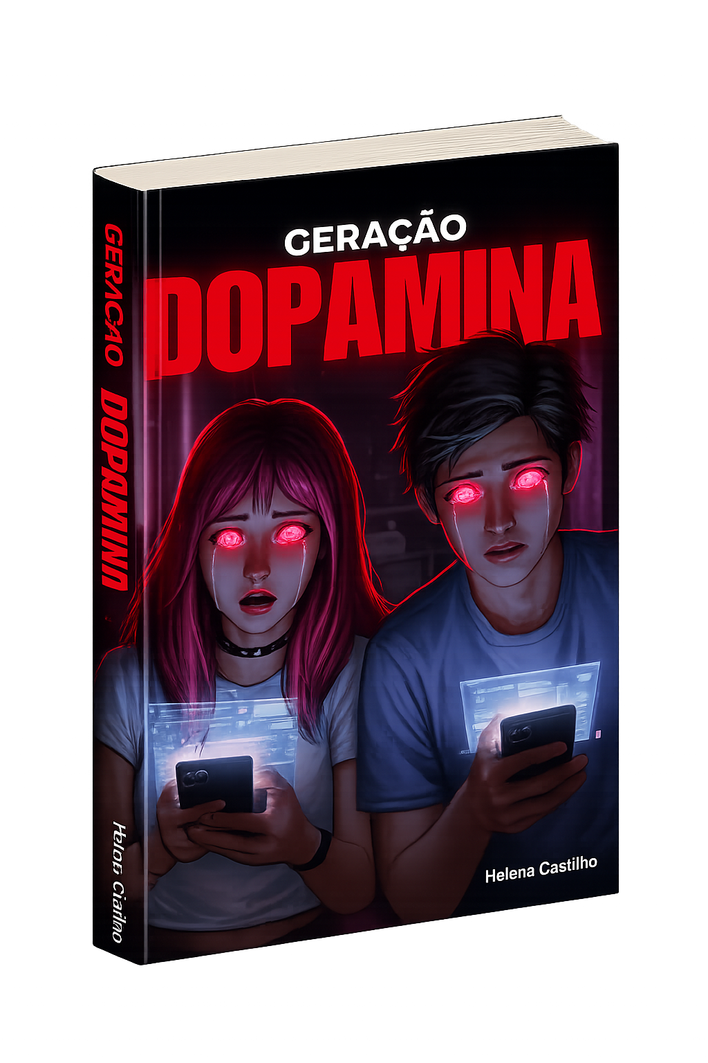 Livro Geração Dopamina — mockup 3D